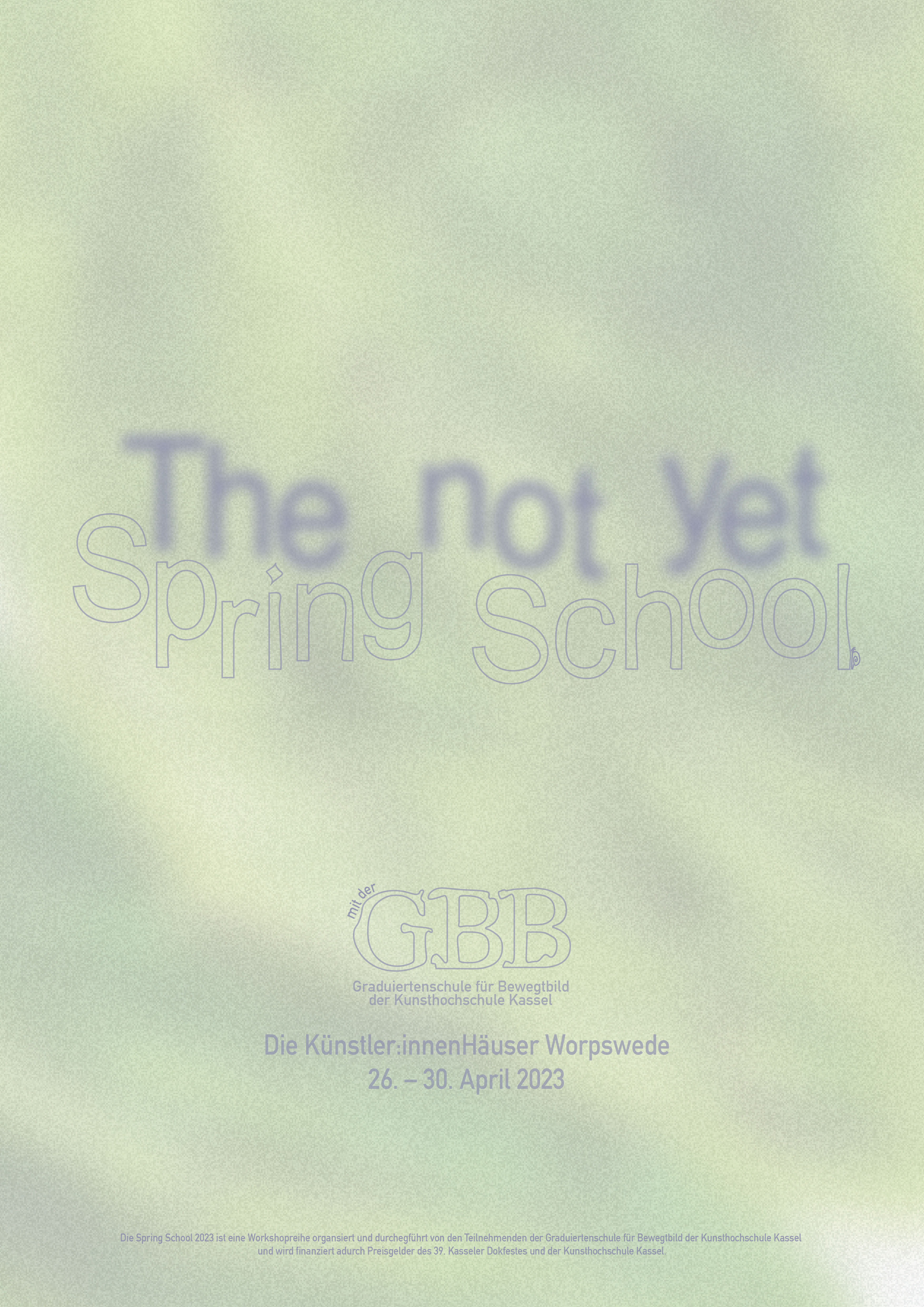 GBB Spring School: The Not Yet